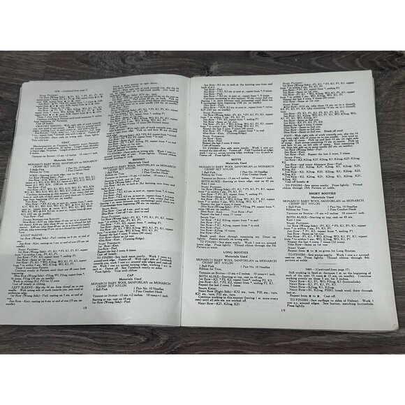 Vintage Monarch Book No.111 Hand Knits Baby Book Paperback - Picture 3 of 5